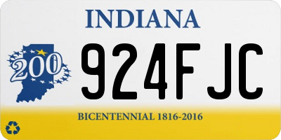 IN license plate 924FJC