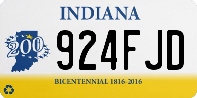 IN license plate 924FJD