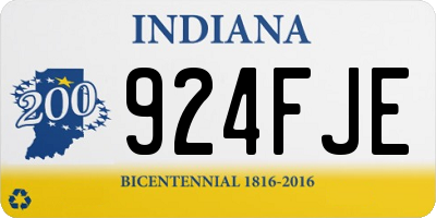 IN license plate 924FJE