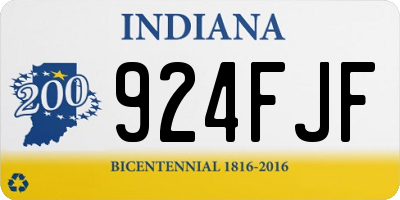 IN license plate 924FJF