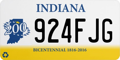 IN license plate 924FJG