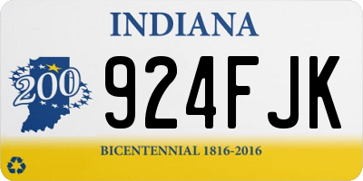 IN license plate 924FJK