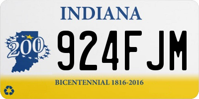 IN license plate 924FJM