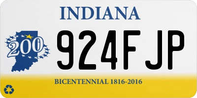 IN license plate 924FJP