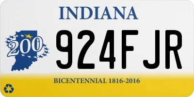 IN license plate 924FJR