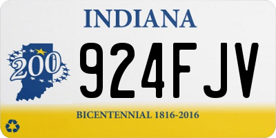 IN license plate 924FJV