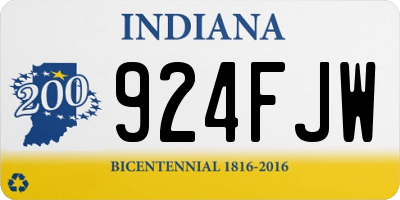 IN license plate 924FJW