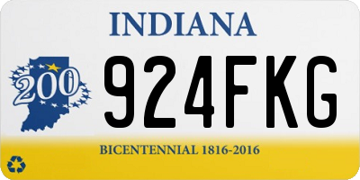 IN license plate 924FKG
