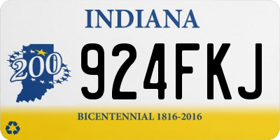IN license plate 924FKJ