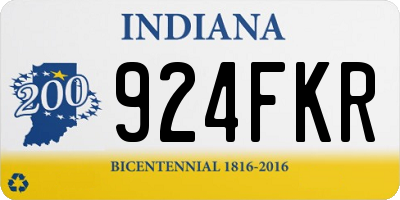IN license plate 924FKR