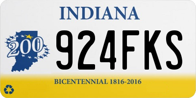 IN license plate 924FKS