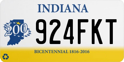 IN license plate 924FKT