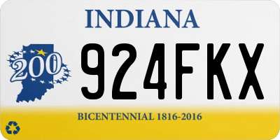 IN license plate 924FKX