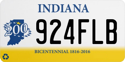 IN license plate 924FLB