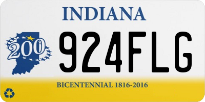 IN license plate 924FLG
