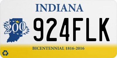 IN license plate 924FLK