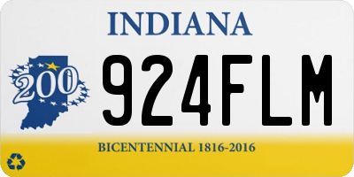 IN license plate 924FLM