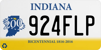 IN license plate 924FLP