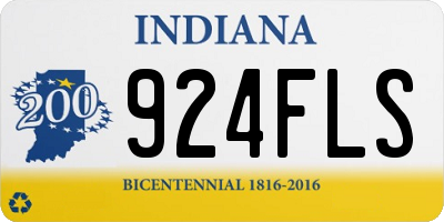 IN license plate 924FLS
