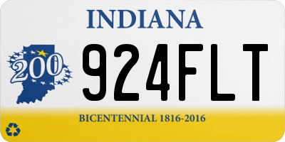 IN license plate 924FLT