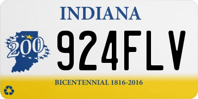 IN license plate 924FLV