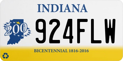 IN license plate 924FLW
