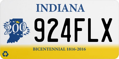 IN license plate 924FLX