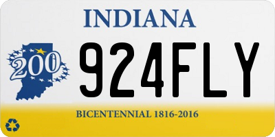 IN license plate 924FLY
