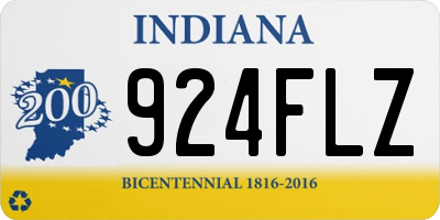 IN license plate 924FLZ