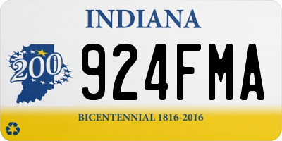 IN license plate 924FMA
