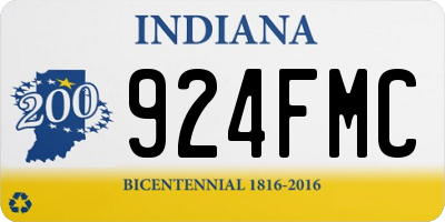 IN license plate 924FMC
