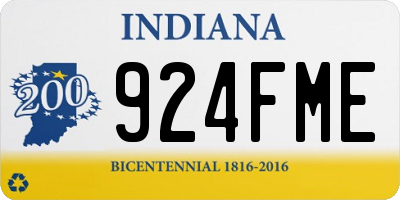 IN license plate 924FME