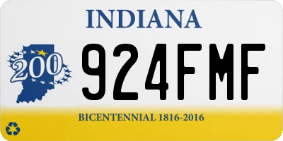 IN license plate 924FMF