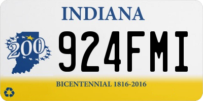 IN license plate 924FMI