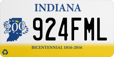 IN license plate 924FML