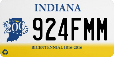 IN license plate 924FMM