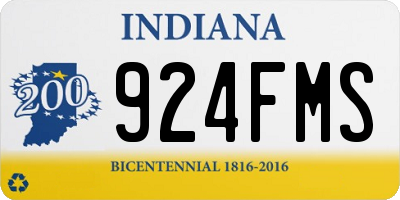 IN license plate 924FMS