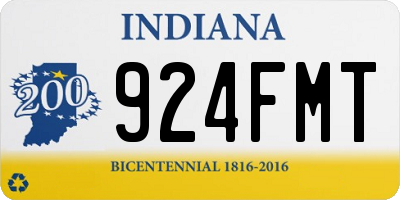 IN license plate 924FMT