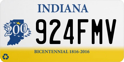IN license plate 924FMV