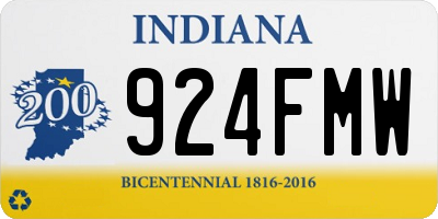 IN license plate 924FMW