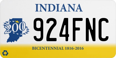 IN license plate 924FNC