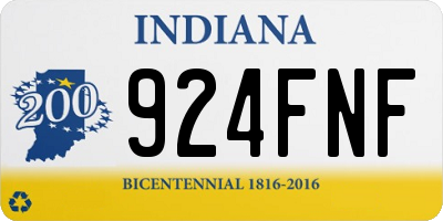 IN license plate 924FNF