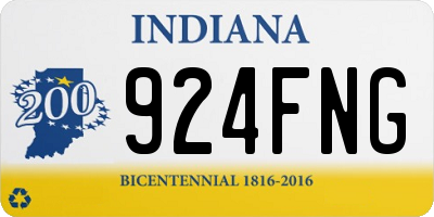 IN license plate 924FNG