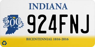 IN license plate 924FNJ