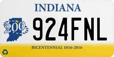 IN license plate 924FNL