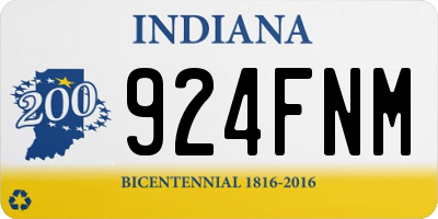 IN license plate 924FNM