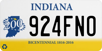IN license plate 924FNO