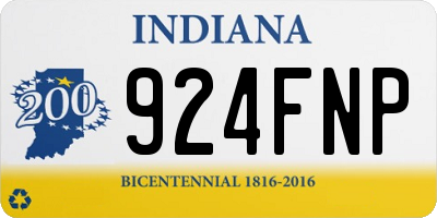 IN license plate 924FNP