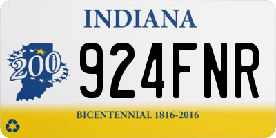 IN license plate 924FNR