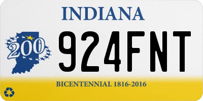 IN license plate 924FNT